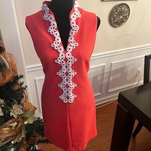 Vince Camuto Red Mini Dress with White Detailing